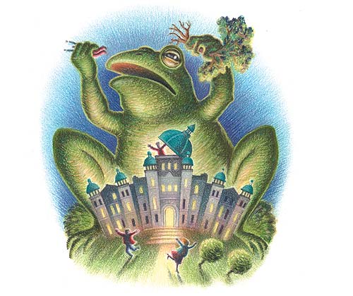 toad attacking the BC Legislature
